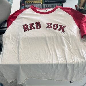 Red Sox Men's Raglan Shirt - Red and White